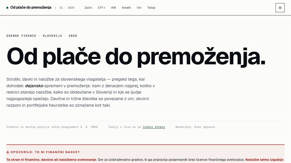 Od plače do premoženja